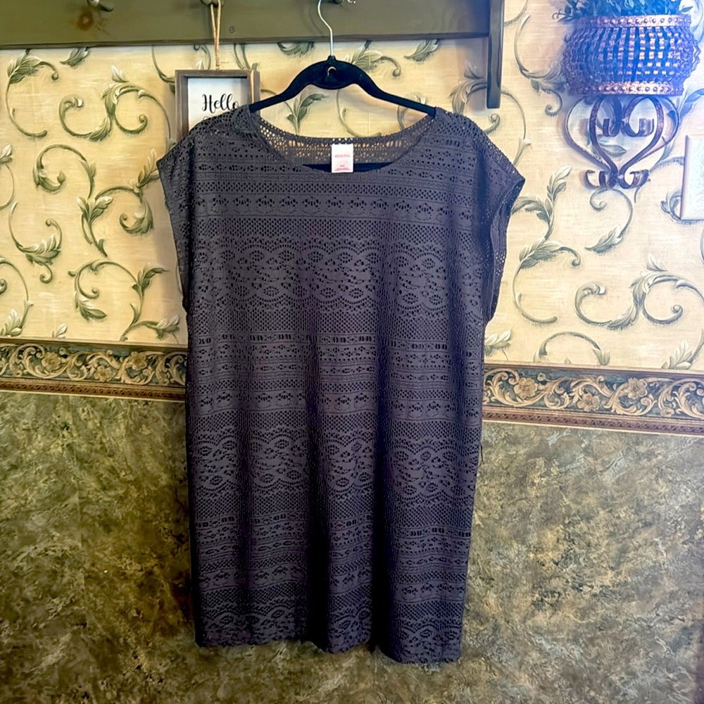 Gorgeous dark gray coverup dress